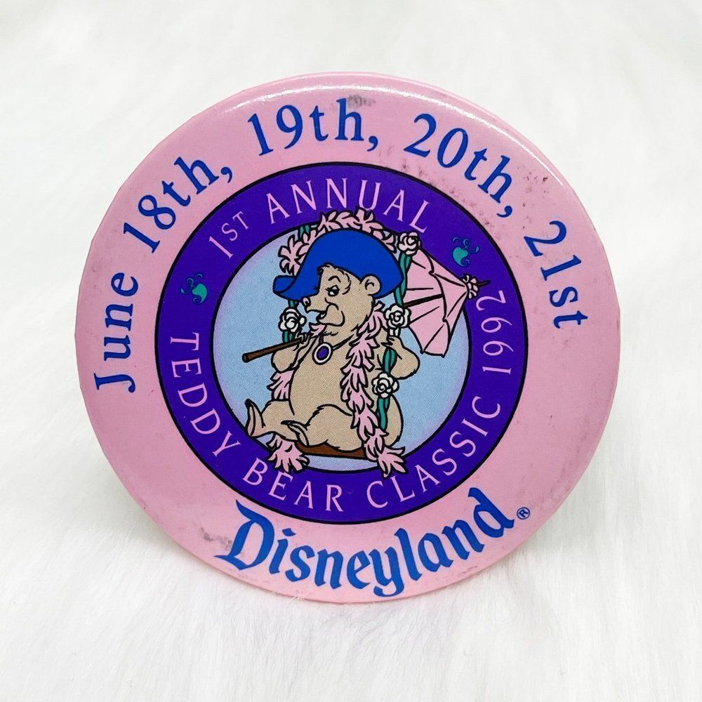 🔮 5/$25 Vintage Disney Disneyland 1st Annual Teddy Bear Classic 1992‎ Pin